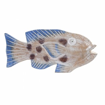 Dekoratīvās figūriņas DKD Home Decor 40 x 5 x 18 cm Dabisks Zils Zivis Vidusjūra