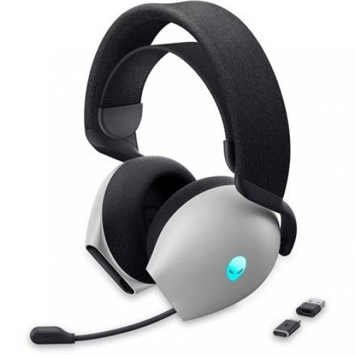Dell Alienware Dual Mode Wireless Gaming Headset AW720H Over-Ear, Built-in microphone, Lunar Light, Noise canceling, Wireless image 1