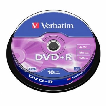 DVD+R Verbatim 10 штук 16x 4,7 GB