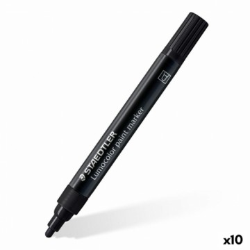 Постоянный маркер Staedtler Lumocolor Чёрный 2,4 mm (10 штук)