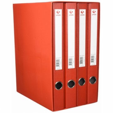 Модульный шкаф для документов Grafoplas Папка-регистратор x 4 Красный A4