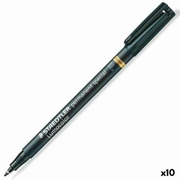 Постоянный маркер Staedtler Lumocolor Special F Чёрный 0,6 mm (10 штук)