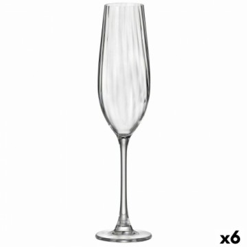 Šampanieša glāze Bohemia Crystal Optic Caurspīdīgs Stikls 260 ml (6 gb.)