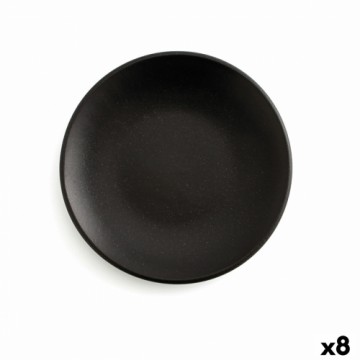 Плоская тарелка Anaflor Vulcano Мясо Кафель Чёрный 25 cm (8 штук)