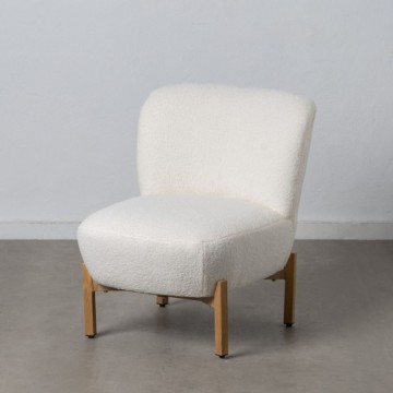 Bigbuy Home atzveltnes krēsls 62 x 75 x 74 cm Sintētiska Auduma Metāls Balts