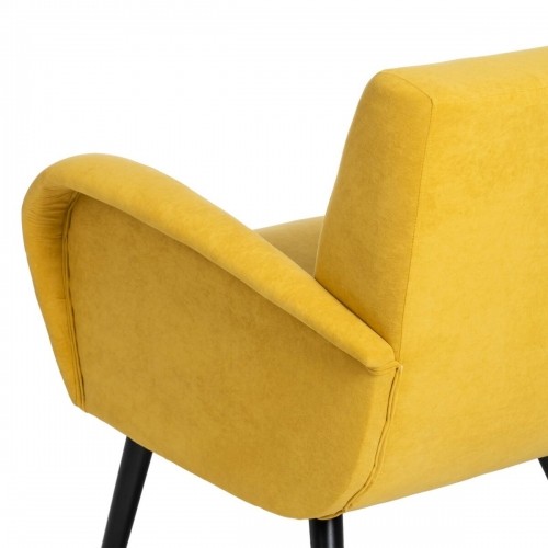 Bigbuy Home atzveltnes krēsls 72 x 71 x 81 cm Sintētiska Auduma Koks Dzeltens image 4