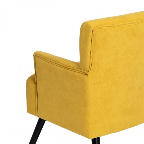 Bigbuy Home atzveltnes krēsls 63 x 50 x 83 cm Sintētiska Auduma Koks Dzeltens image 4