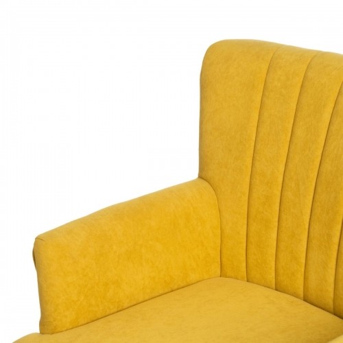 Bigbuy Home atzveltnes krēsls 63 x 50 x 83 cm Sintētiska Auduma Koks Dzeltens image 5