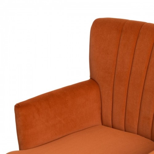 Bigbuy Home atzveltnes krēsls 63 x 50 x 83 cm Sintētiska Auduma Koks Oranžs image 5