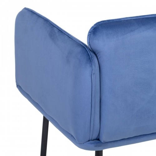 Bigbuy Home atzveltnes krēsls Sintētiska Auduma Zils Metāls image 4
