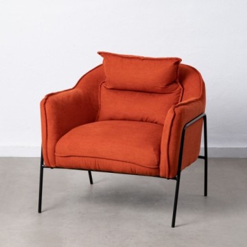 Bigbuy Home atzveltnes krēsls 76,5 x 70 x 74 cm Sintētiska Auduma Metāls Oranžs