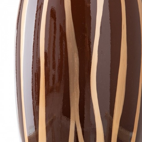 Bigbuy Home Vāze 20 x 20 x 58,5 cm Zebra Keramika Bronza Brūns image 3