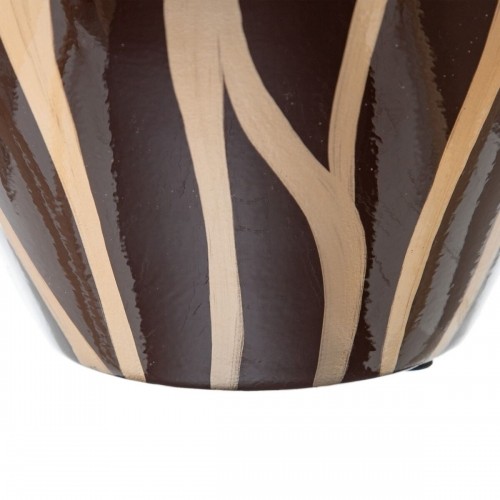 Bigbuy Home Vāze Zebra Keramika Bronza Brūns 23 x 23 x 43 cm image 2