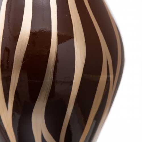 Bigbuy Home Vāze Zebra Keramika Bronza Brūns 23 x 23 x 43 cm image 3