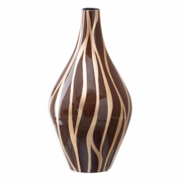 Bigbuy Home Vāze Zebra Keramika Bronza Brūns 23 x 23 x 43 cm