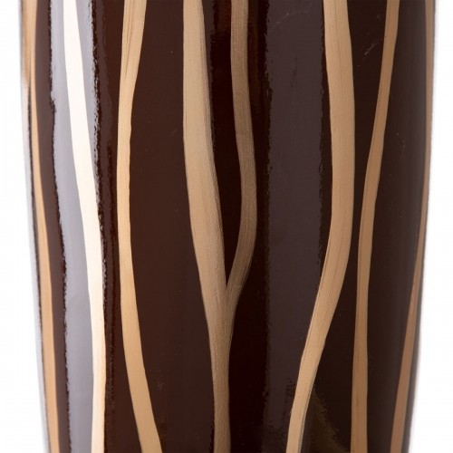Bigbuy Home Vāze 21 x 21 x 58,5 cm Zebra Keramika Bronza Brūns image 3