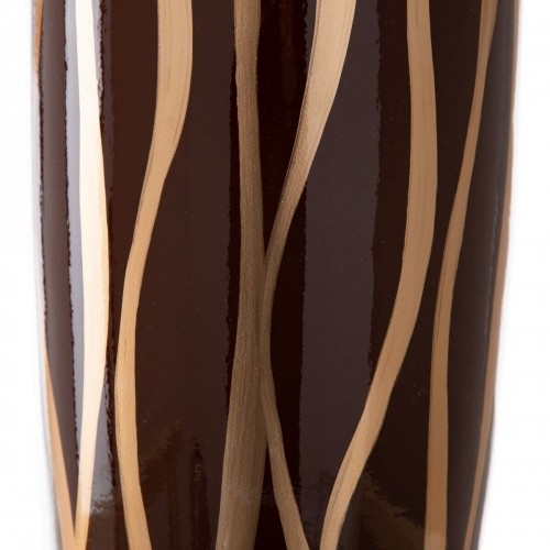 Bigbuy Home Vāze Zebra Keramika Bronza Brūns 18 x 18 x 48 cm image 3
