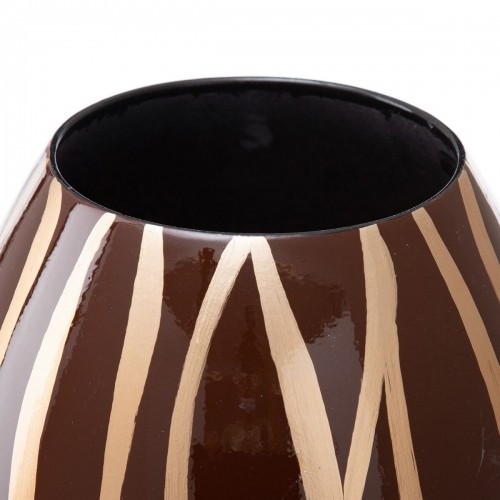 Bigbuy Home Vāze 21,5 x 21,5 x 36 cm Zebra Keramika Bronza Brūns image 4