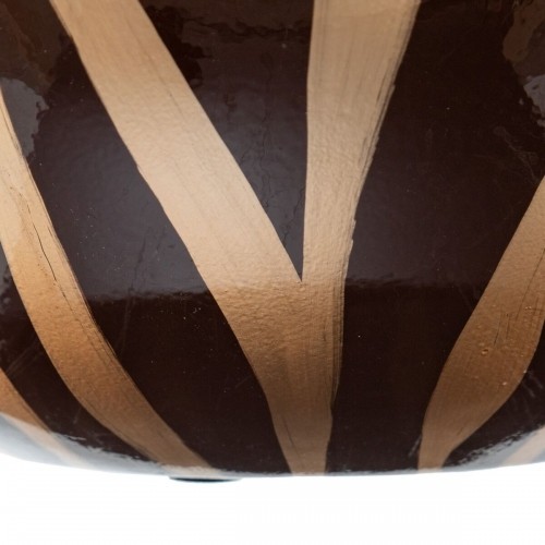 Bigbuy Home Vāze 27 x 27 x 23 cm Zebra Keramika Bronza Brūns image 2