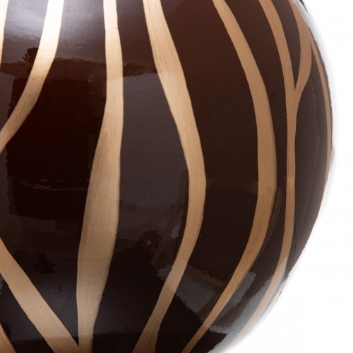 Bigbuy Home Vāze 27 x 27 x 23 cm Zebra Keramika Bronza Brūns image 3