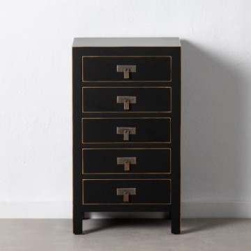 Bigbuy Home Naktsskapītis 44 x 34 x 77 cm Melns Koks DMF