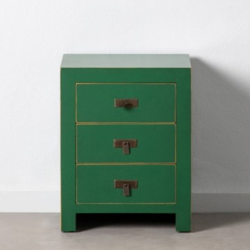 Bigbuy Home Naktsskapītis 43 x 34 x 55 cm Koks Zaļš DMF