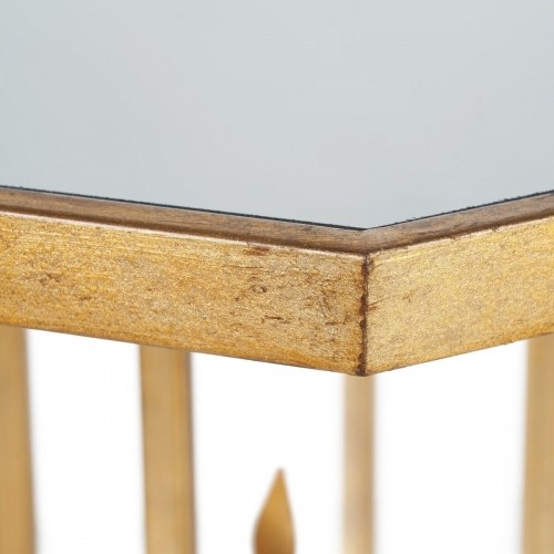 Bigbuy Home Вспомогательный стол 48,5 x 48,5 x 60,5 cm Стеклянный Позолоченный Металл image 5