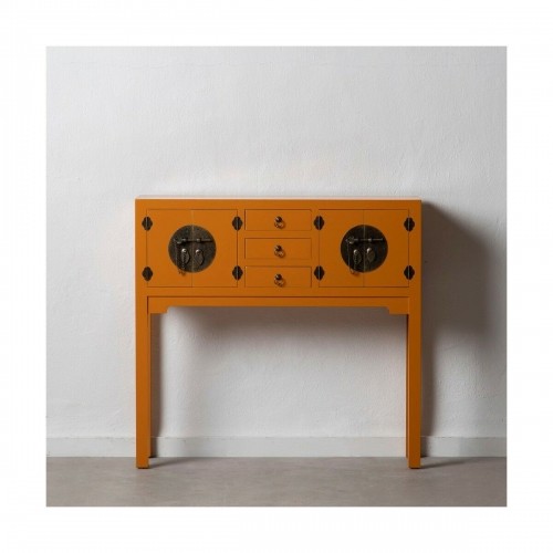 Bigbuy Home Мебель для прихожей NEW ORIENTAL 95 x 26 x 90 cm Оранжевый DMF image 1