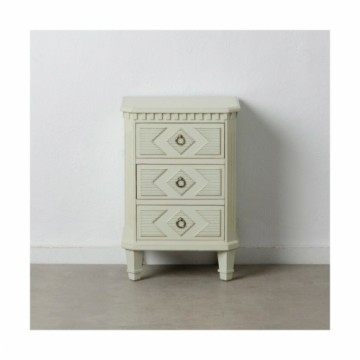 Bigbuy Home Naktsskapītis 45 x 36 x 66 cm Koks Krēmkrāsa DMF