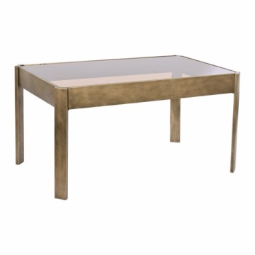 Кофейный столик DKD Home Decor 102 x 62 x 53 cm Стеклянный Металл Алюминий