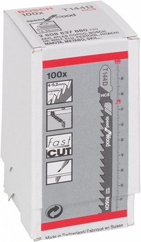 Bosch Jigsaw blade T 244 D Speed for Wood, 100mm (100 pieces) image 3
