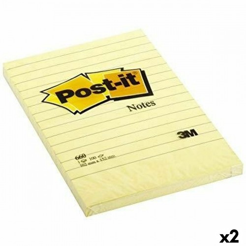 Līmlapiņas Post-it XL 15,2 x 10,2 cm Dzeltens (2 gb.) image 1