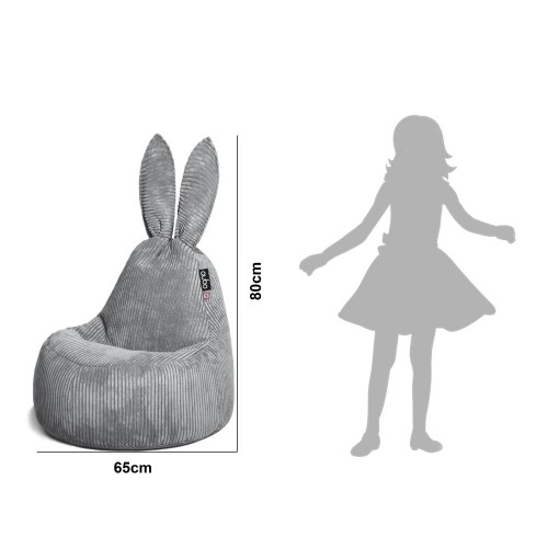 Qubo™ Baby Rabbit Linden FLUFFY FIT sēžammaiss (pufs) image 3