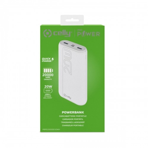 Powerbank Celly PBPD20000EVOWH Balts image 3