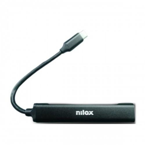 USB Centrmezgls Nilox NXHUBUSBC11 Melns image 1