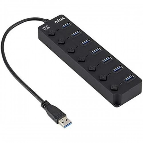 USB-разветвитель Nilox NXHUB-06 Чёрный image 1
