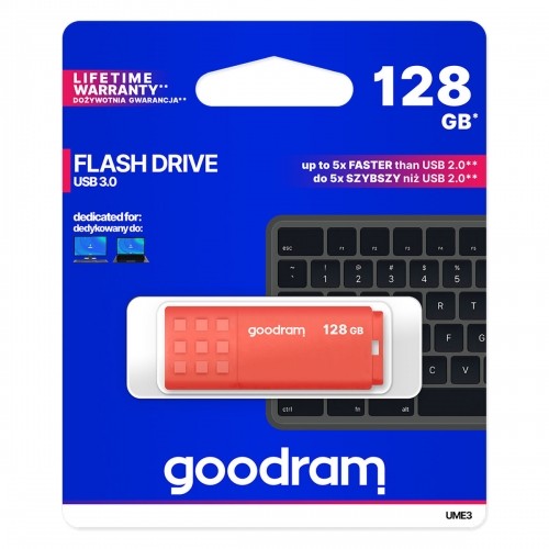 USB Zibatmiņa GoodRam UME3 Oranžs 128 GB image 2