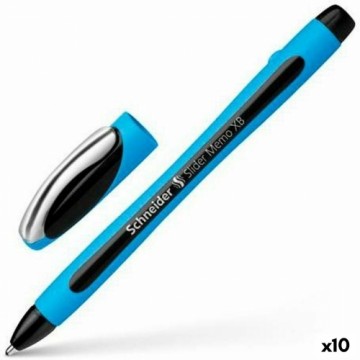 Ручка Schneider Slider Memo XB Синий Чёрный Резиновый (10 штук)