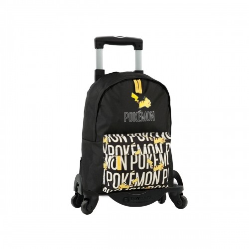 Pokemon Школьный рюкзак с колесиками Pokémon Pikachu Чёрный image 1