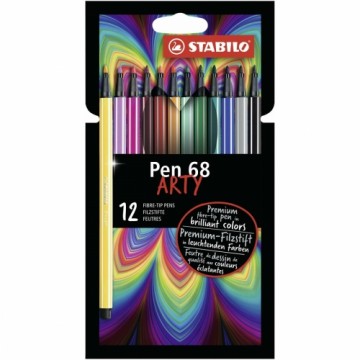 Набор маркеров Stabilo Pen 68 ARTY 12 Предметы Разноцветный
