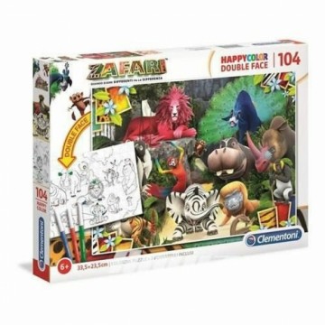 Krāsojamā Puzle Clementoni Safari + 6 gadi 104 Daudzums