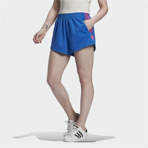 Sporta Šorti Sievietēm Adidas Originals Adicolor 3D Trefoil Zils image 2