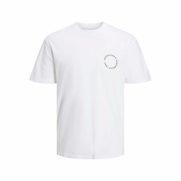 Vīriešu Krekls ar Īsām Piedurknēm Jack & Jones JJSUNSET TEE SS CREW NECK 12221013 Balts