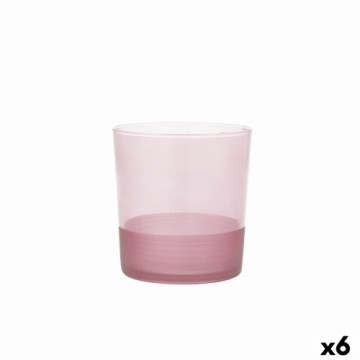 Стакан Quid Pincel Розовый Cтекло 380 ml (6 штук)