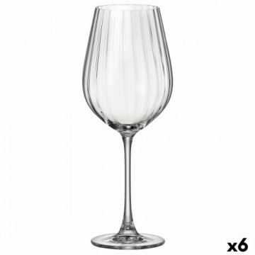 Vīna glāze Bohemia Crystal Optic Caurspīdīgs 650 ml 6 gb.