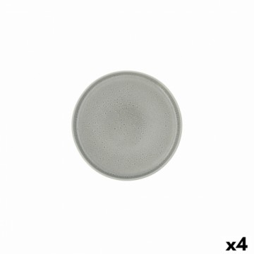 Плоская тарелка Ariane Porous Keramika Zaļš Ø 21 cm (4 gb.)