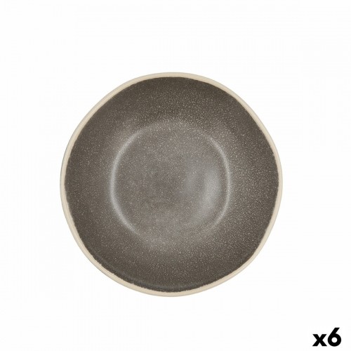 Dziļais šķīvis Bidasoa Gio Keramika Pelēks 19 cm (6 gb.) image 1