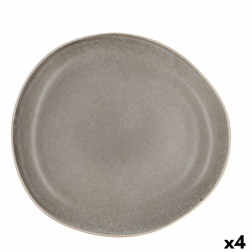 Плоская тарелка Bidasoa Gio Неправильный Керамика Серый 26,5 cm (4 штук) image 1