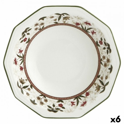 Dziļais šķīvis Queen´s By Churchill Assam Ziedu Ø 20,5 cm Keramika фаянс (6 gb.) image 1