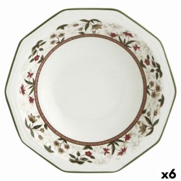 Dziļais šķīvis Queen´s By Churchill Assam Ziedu Ø 20,5 cm Keramika фаянс (6 gb.)